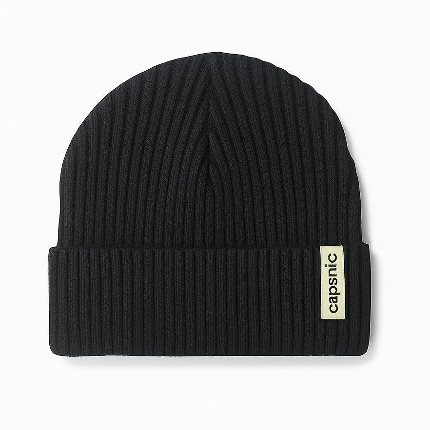 Classic Beanie Black – capsnic