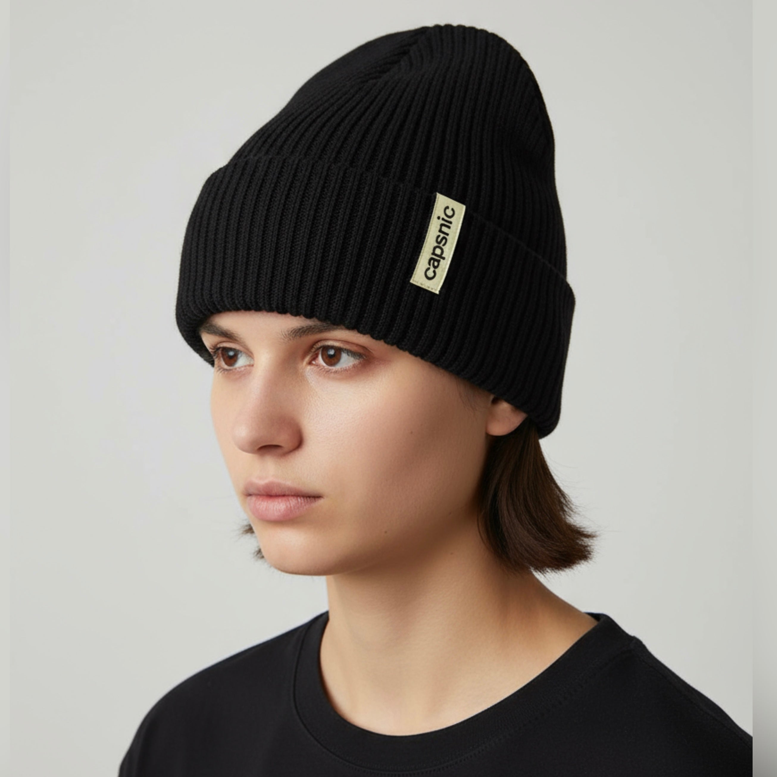 Classic Beanie Black – capsnic